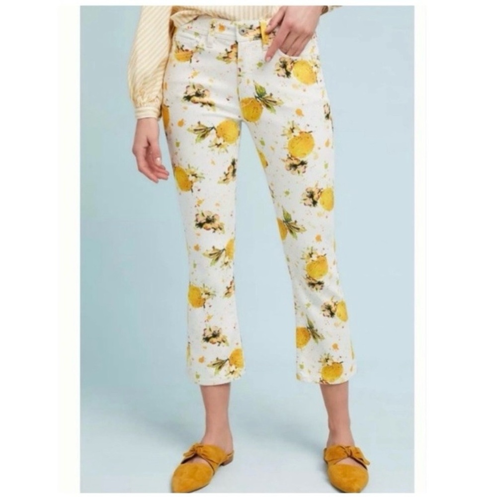 Anthropologie Pilcro Lemon Grove High-Rise‎ Cropped Bootcut Jeans